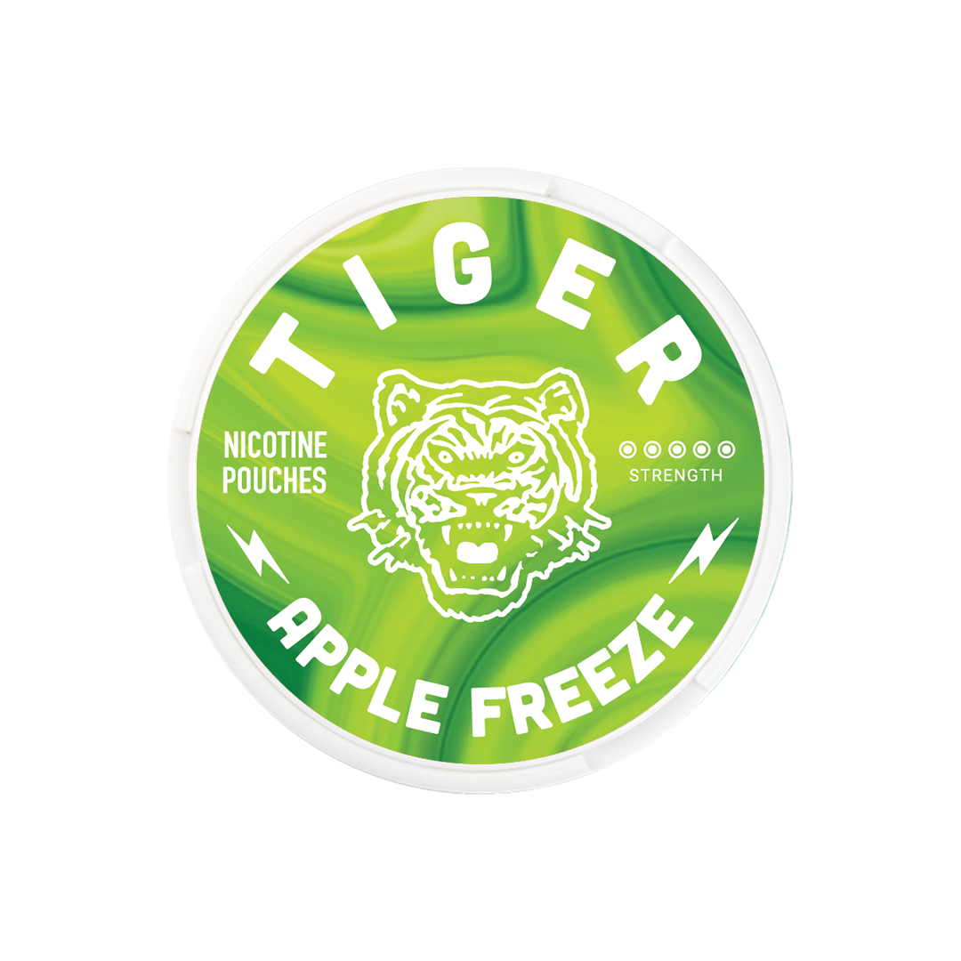 Nicotine Pouch 18mg TIGER Apple Freeze Tobacco-Free 20 Pouches
