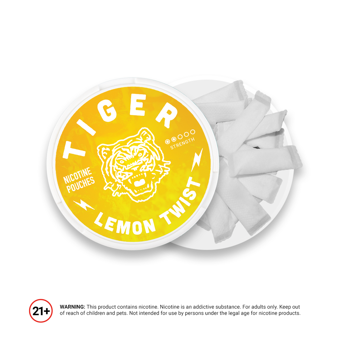 Nicotine Pouch 6mg TIGER Lemon Twist Tobacco-Free 20 Pouches